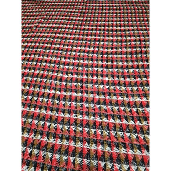 Vintage 100 Percent Virgin Wool Aztec Blanket 72x50 W/tassels Good Condition - Picture 2 of 10